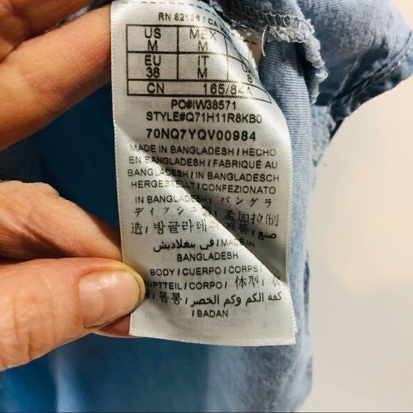 Guess Blue Chambray Tank Top - Picture 6 of 10